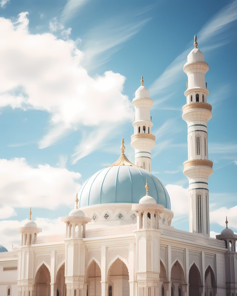 mosque building with intricate architecture